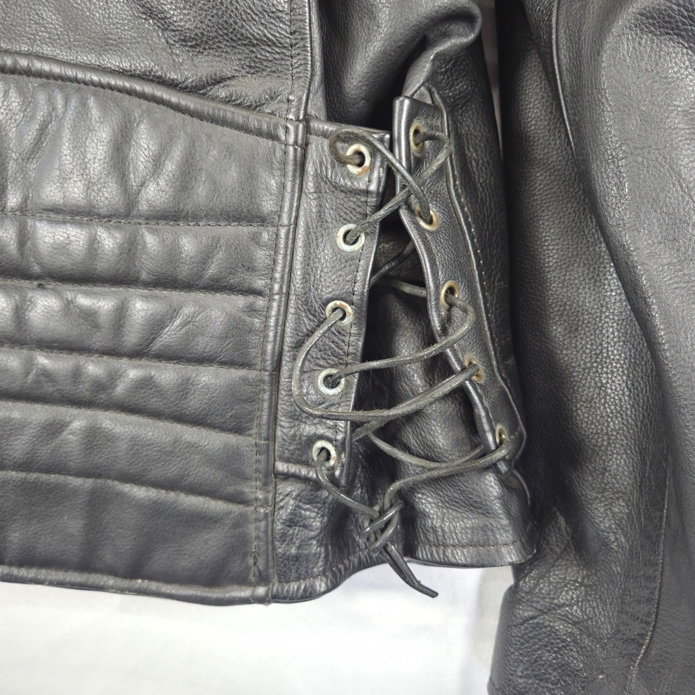 VtgUniversal Rider Leather Motorcycle Jacket 3XL With Thinsulate‎ Liner YKK Zipp - Picture 10 of 16